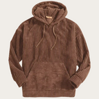 Sweat à capuche en velours côtelé en bois