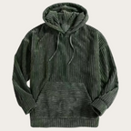 Sweat à capuche en velours côtelé en bois