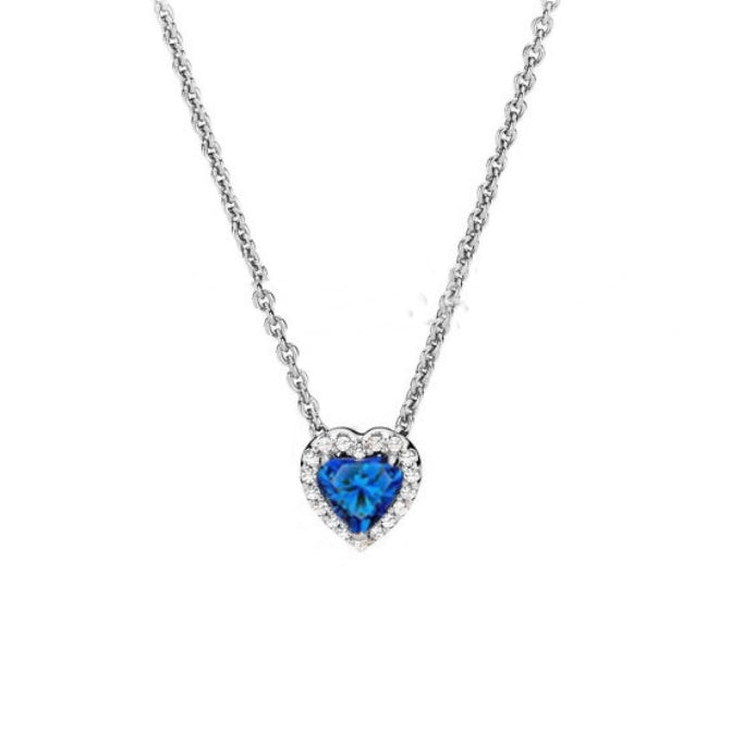 Blue Heart Necklace