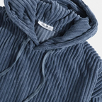 Sweat à capuche en velours côtelé en bois