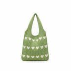 Sac fourre-tout du coeur tricoté