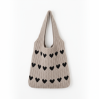 Sac fourre-tout du coeur tricoté